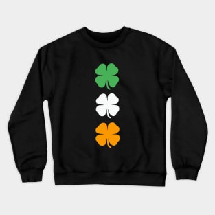 FOUR  Leaf Clover St Patricks Day - St Patricks Day Art Crewneck Sweatshirt